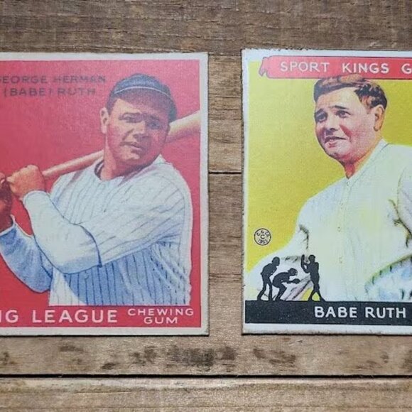 2x Babe Ruth 1933 Goudey #2 + #149 custom cards - Picture 1 of 3